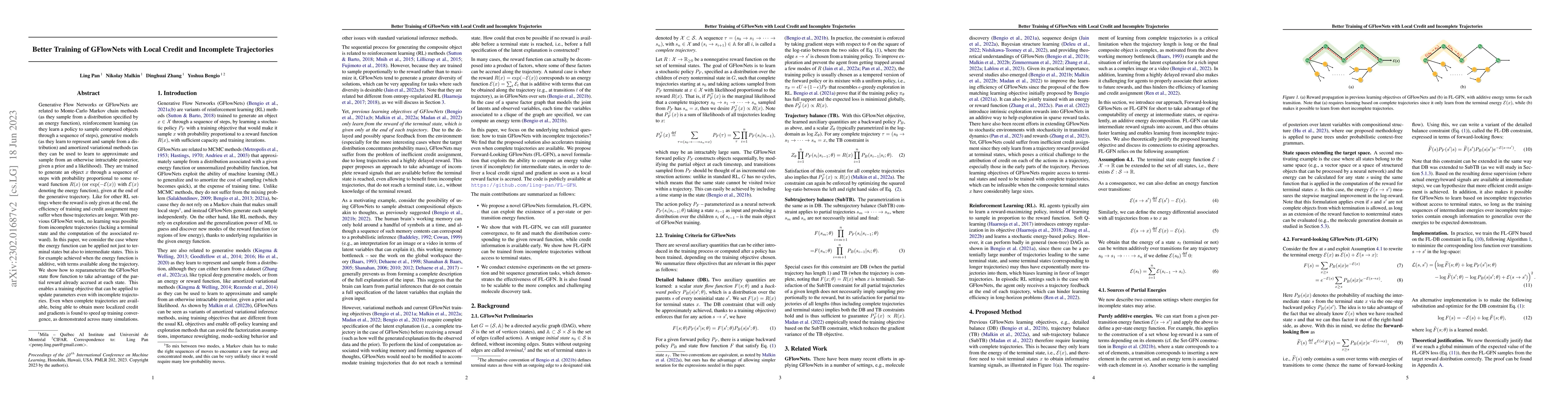 Thumbnail for Better Training of GFlowNets with Local Credit and Incomplete
  Trajectories