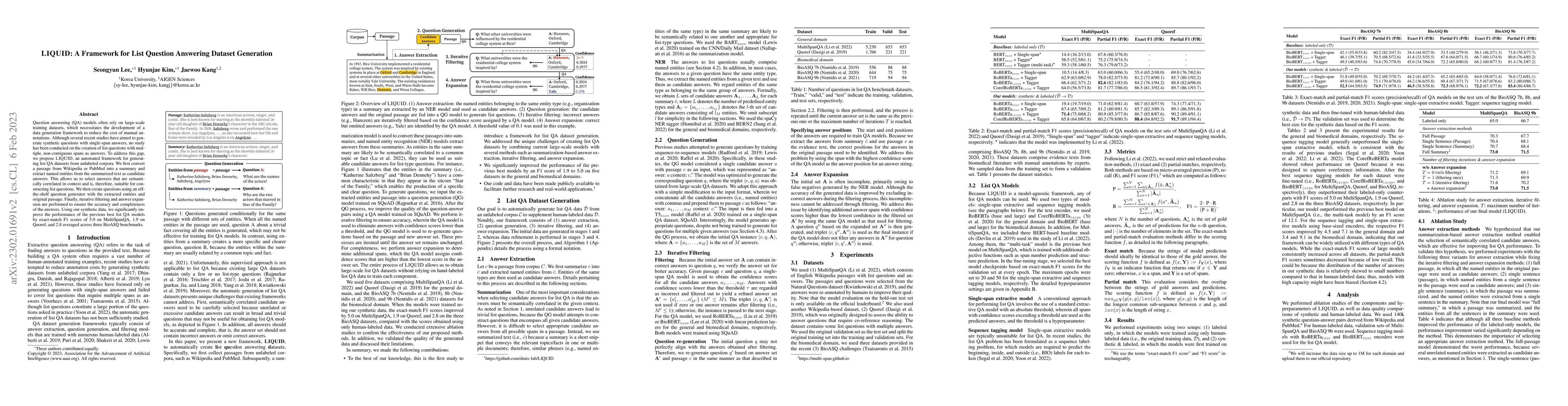 Thumbnail for LIQUID: A Framework for List Question Answering Dataset Generation