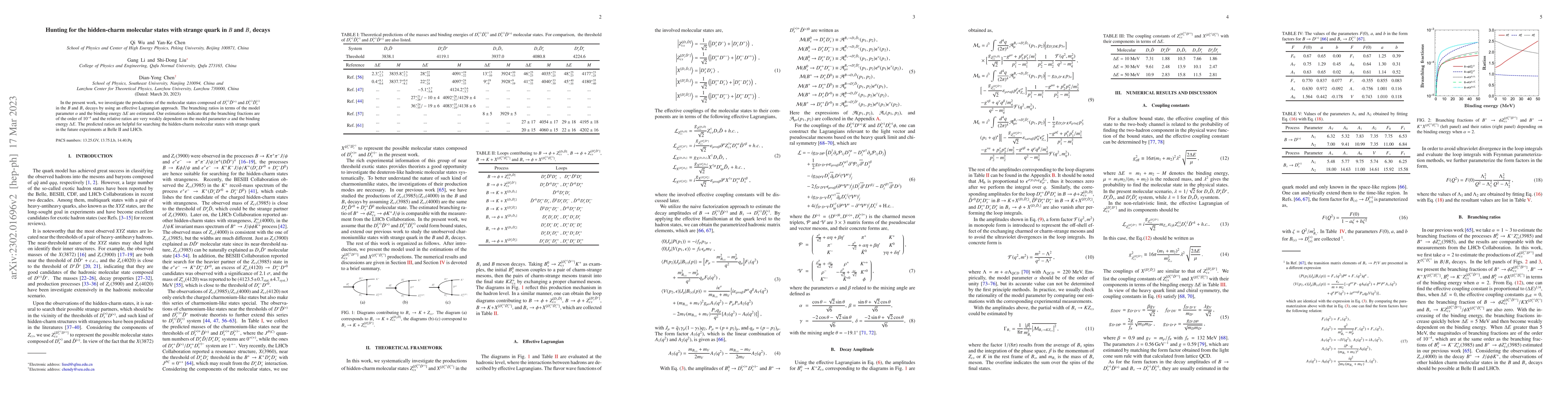 Thumbnail for Hunting for the hidden-charm molecular states with strange quark in $B$
  and $B_s$ decays