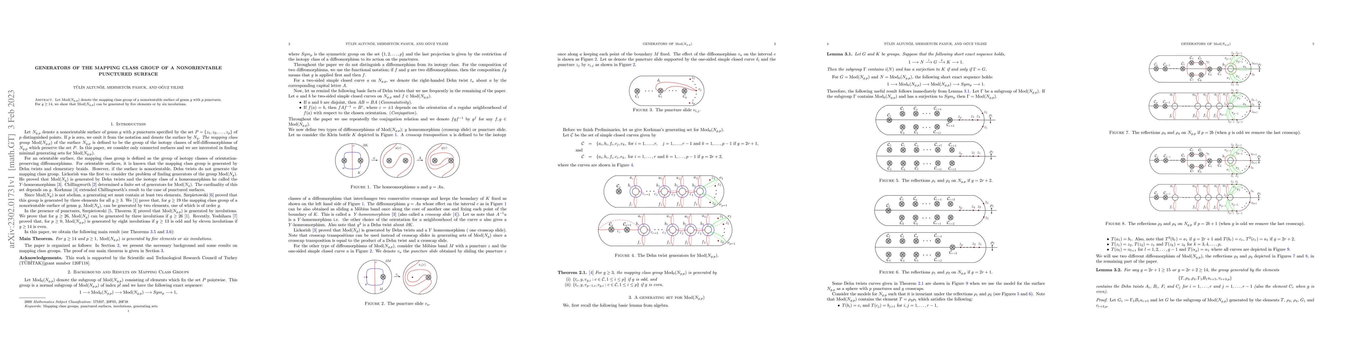 Thumbnail for Generators of the Mapping Class Group of a Nonorientable Punctured
  Surface