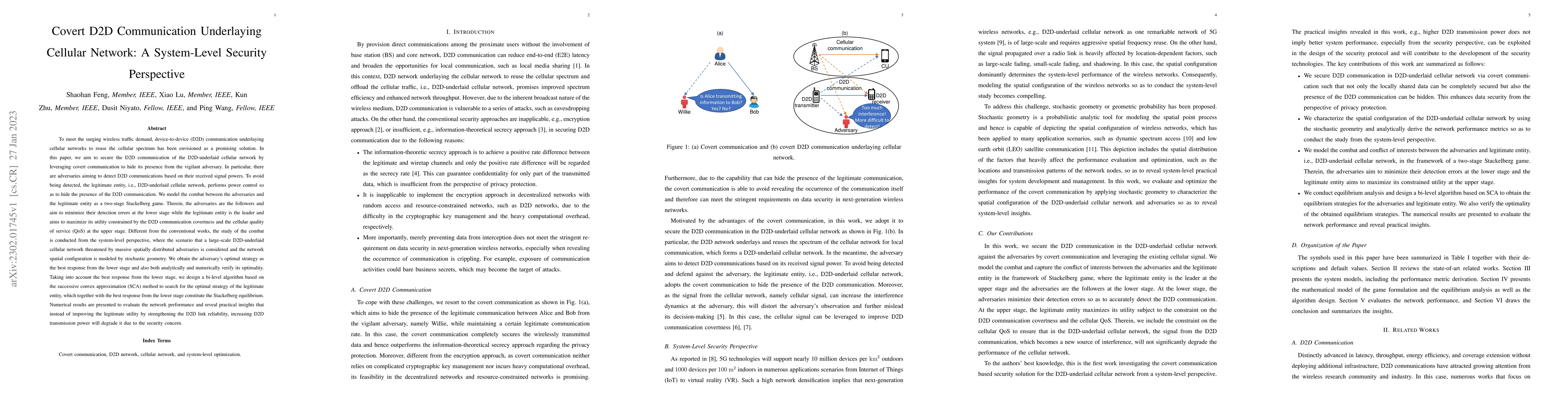 Thumbnail for Covert D2D Communication Underlaying Cellular Network: A System-Level
  Security Perspective