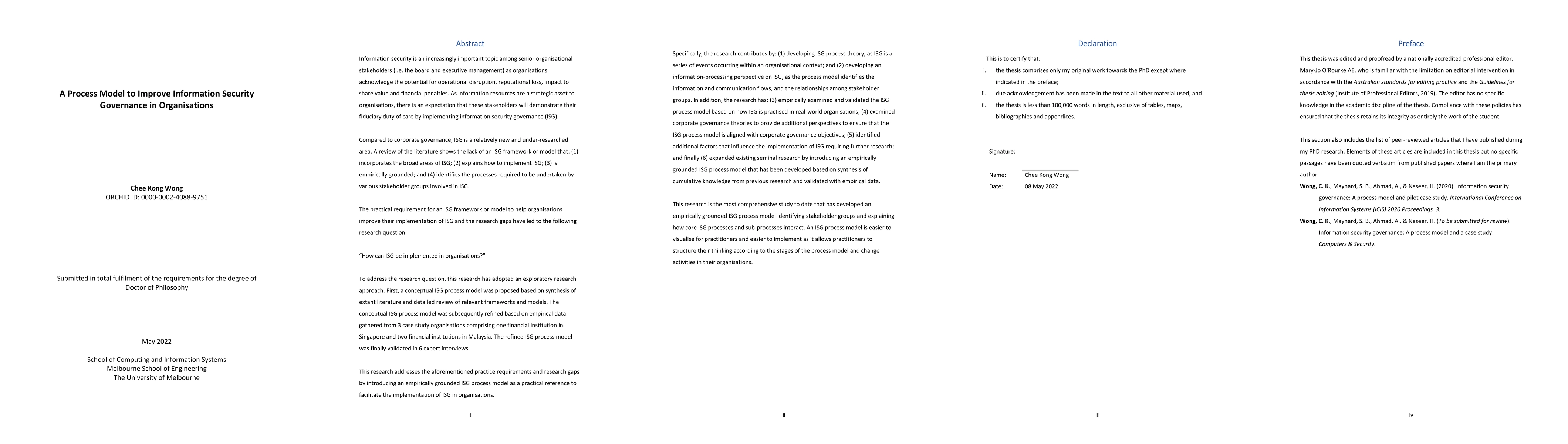 Thumbnail for A Process Model to Improve Information Security Governance in
  Organisations