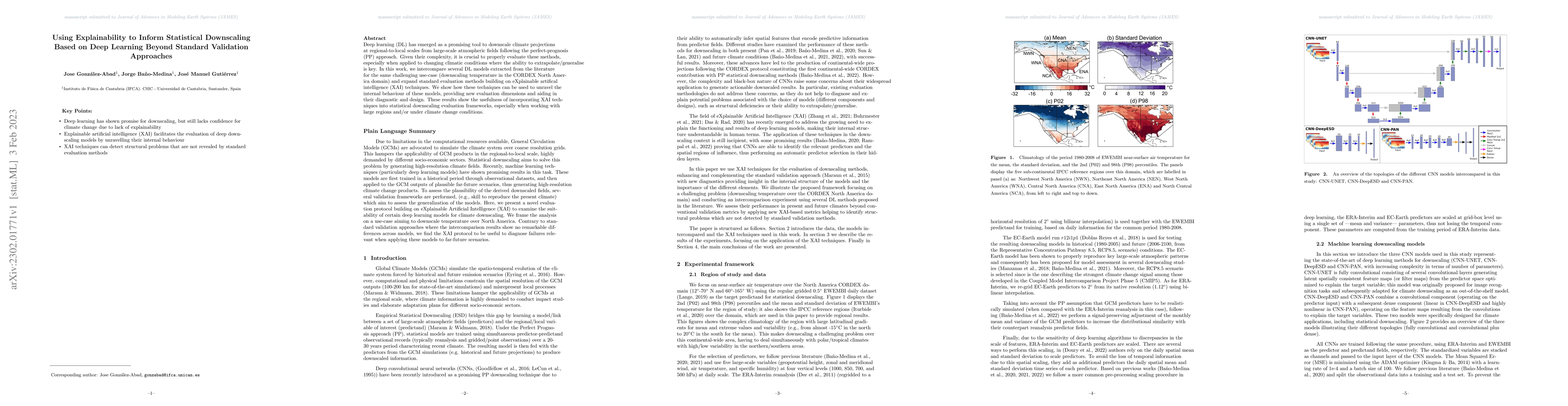 Thumbnail for Using Explainability to Inform Statistical Downscaling Based on Deep
  Learning Beyond Standard Validation Approaches