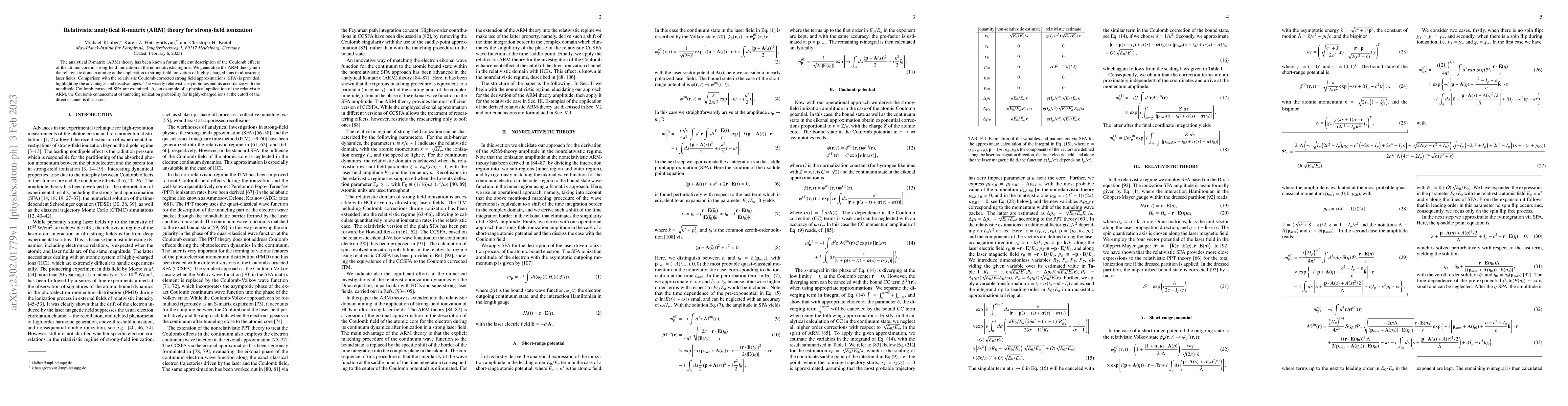 Thumbnail for Relativistic analytical R-matrix (ARM) theory for strong-field
  ionization