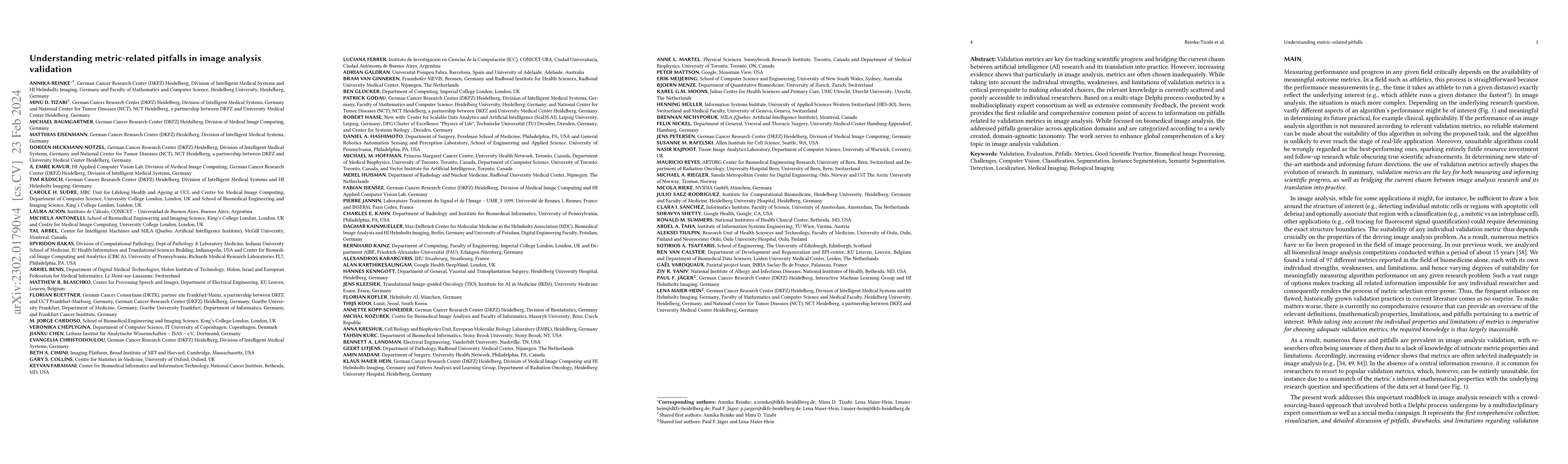 Thumbnail for Understanding metric-related pitfalls in image analysis validation