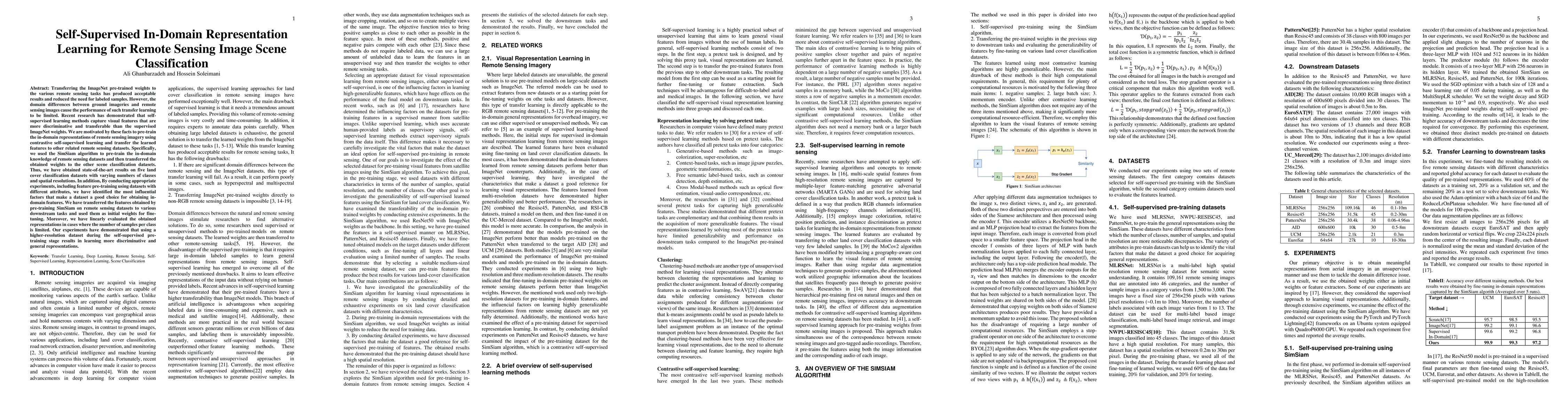 Thumbnail for Self-Supervised In-Domain Representation Learning for Remote Sensing
  Image Scene Classification