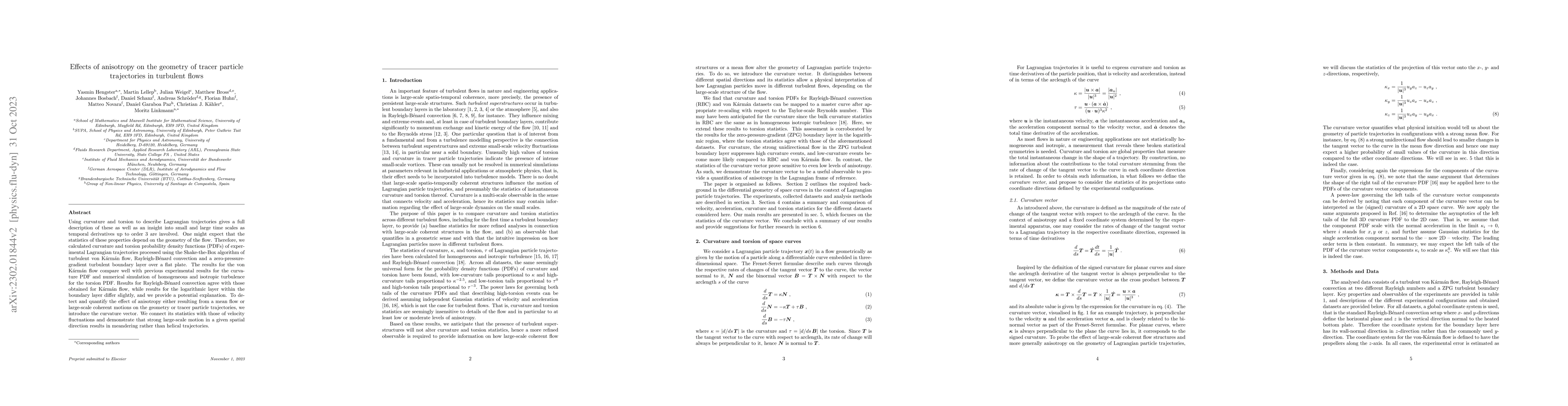 Thumbnail for Effects of anisotropy on the geometry of tracer particle trajectories in
  turbulent flows