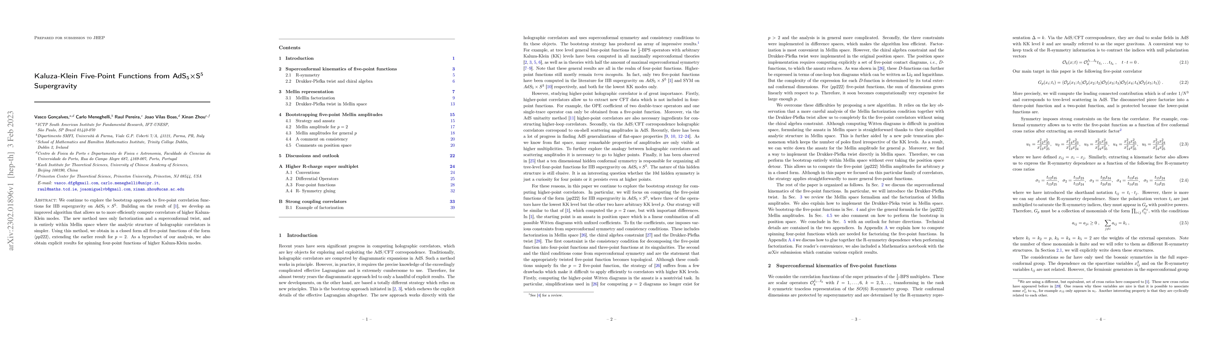 Thumbnail for Kaluza-Klein Five-Point Functions from $\textrm{AdS}_5\times S_5$
  Supergravity