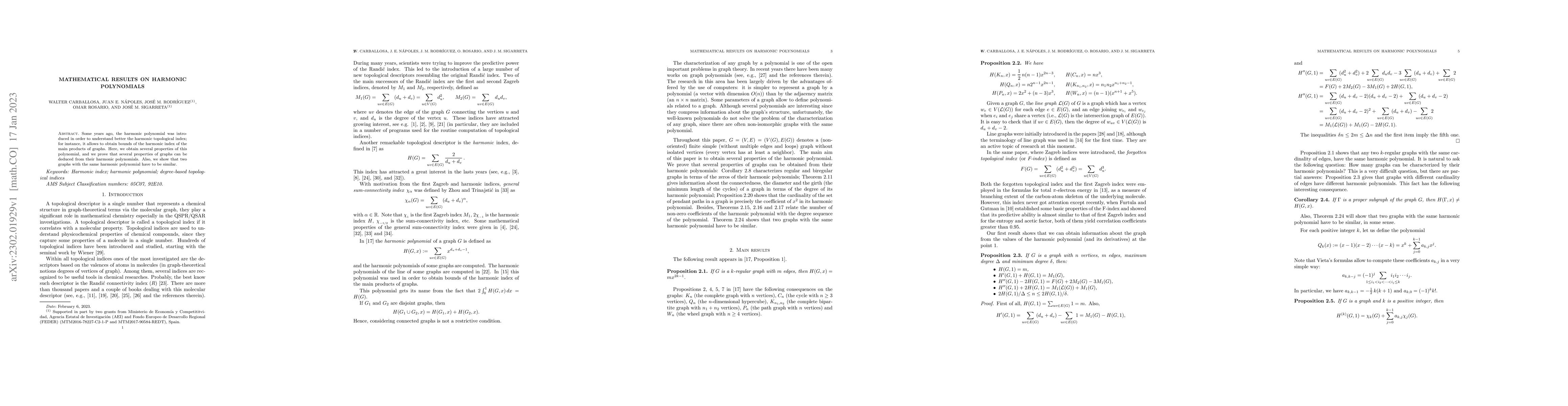 Thumbnail for Mathematical results on harmonic polynomials