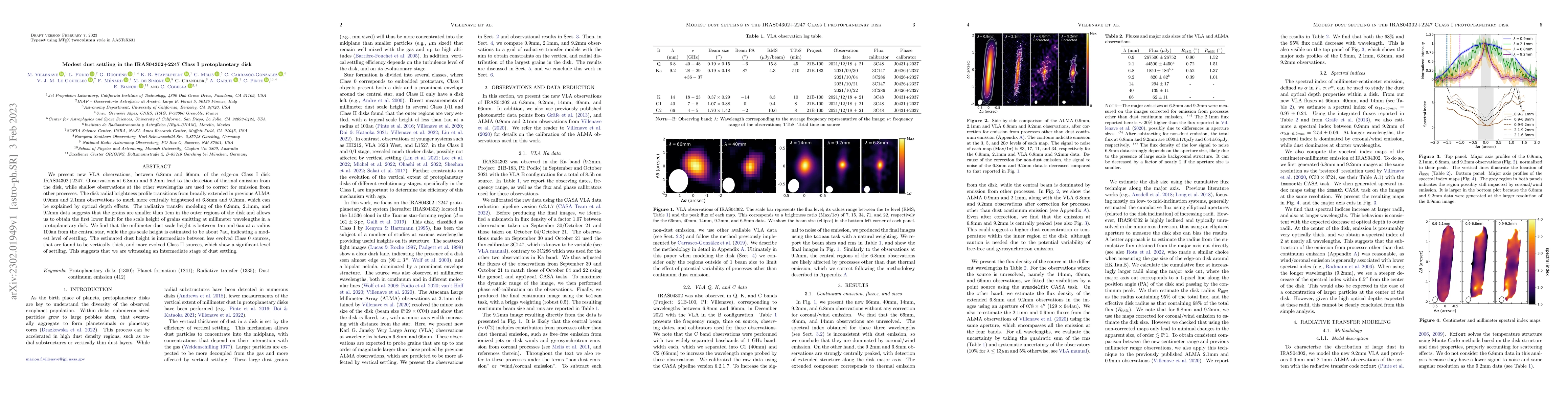 Thumbnail for Modest dust settling in the IRAS04302+2247 Class I protoplanetary disk