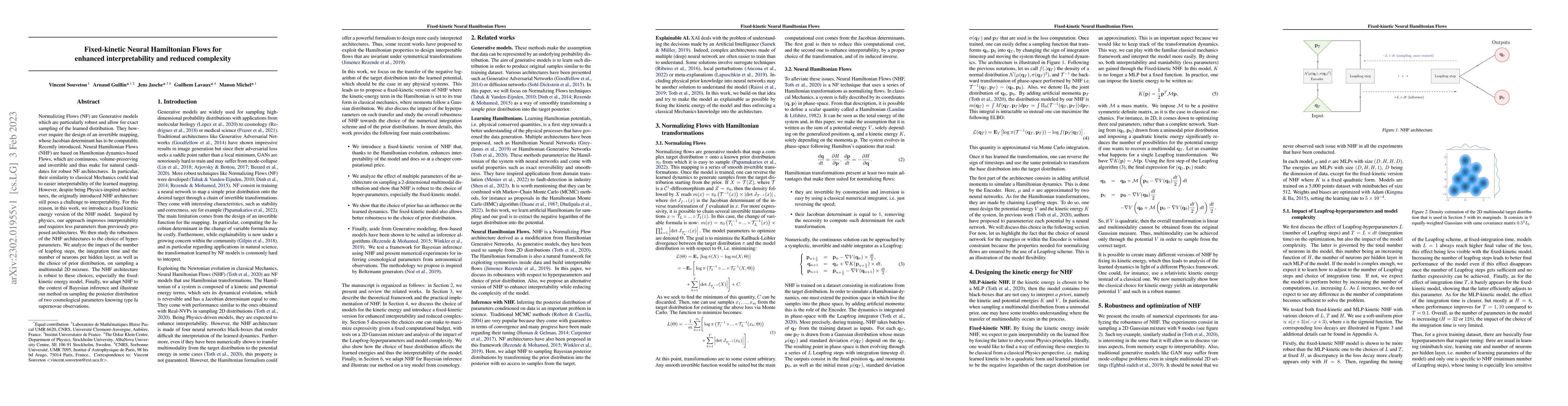 Thumbnail for Fixed-kinetic Neural Hamiltonian Flows for enhanced interpretability and
  reduced complexity
