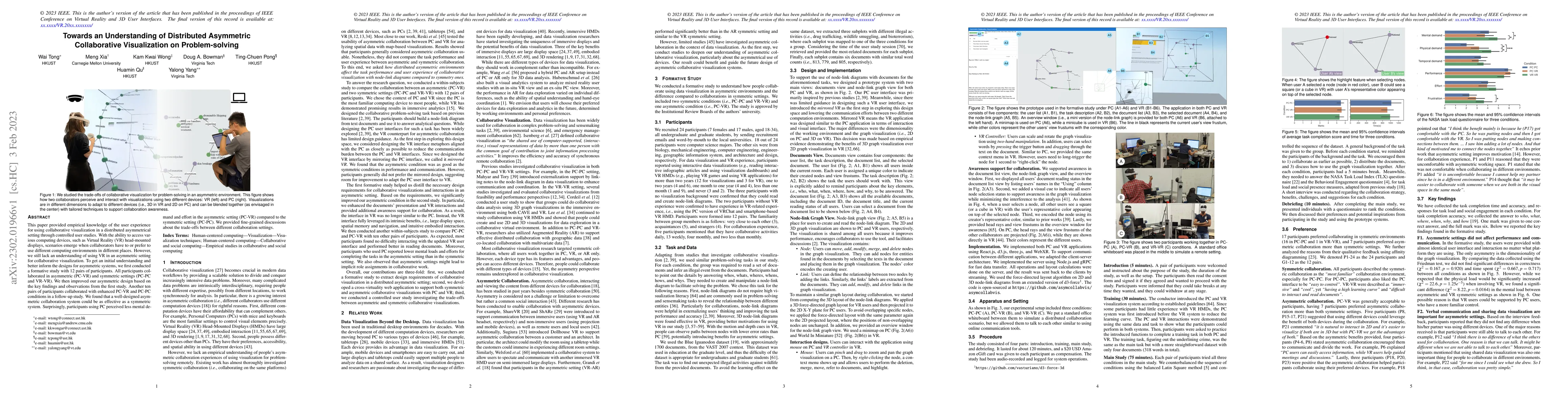 Thumbnail for Towards an Understanding of Distributed Asymmetric Collaborative
  Visualization on Problem-solving