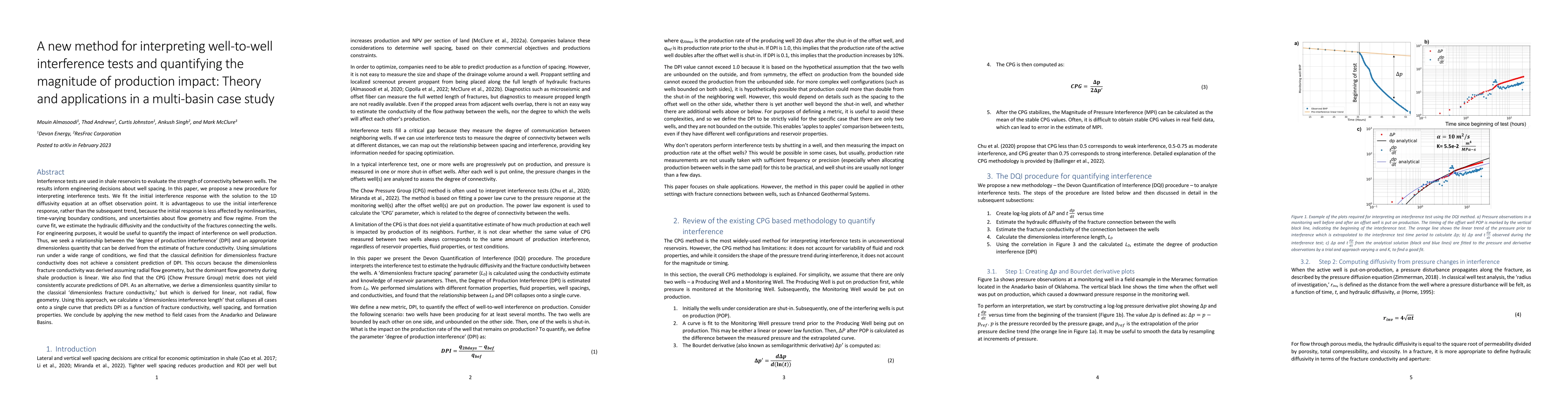 Thumbnail for A new method for interpreting well-to-well interference tests and
  quantifying the magnitude of production impact: Theory and applications in a
  multi-basin case study