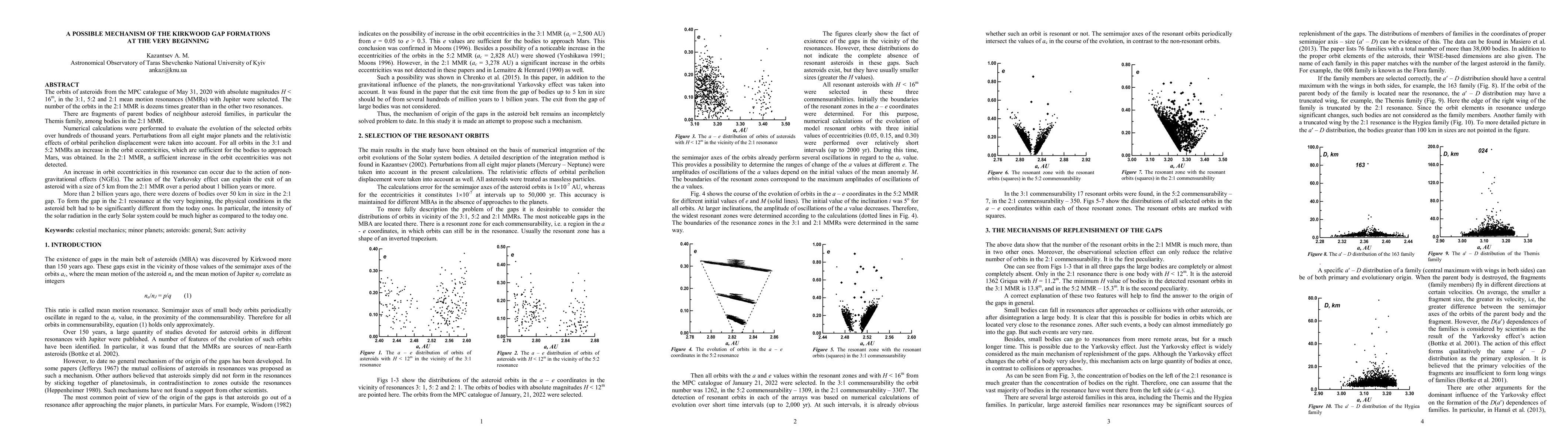 Thumbnail for A possible mechanism of the Kirkwood gap formations at the very
  beginning