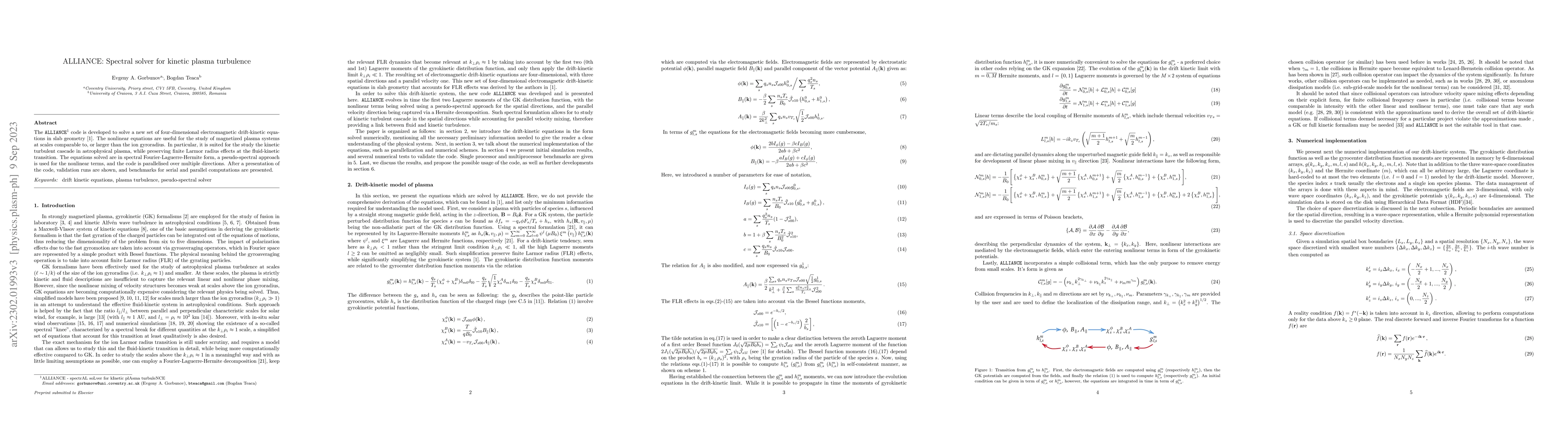 Thumbnail for ALLIANCE: Spectral solver for kinetic plasma turbulence