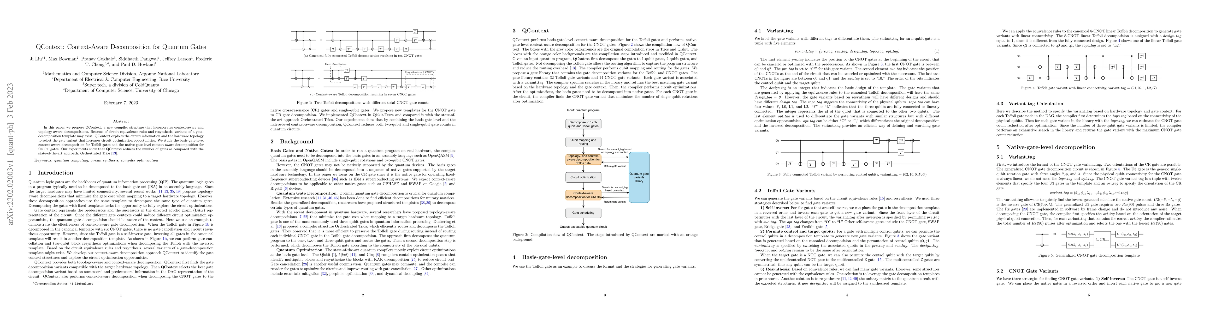 Thumbnail for QContext: Context-Aware Decomposition for Quantum Gates