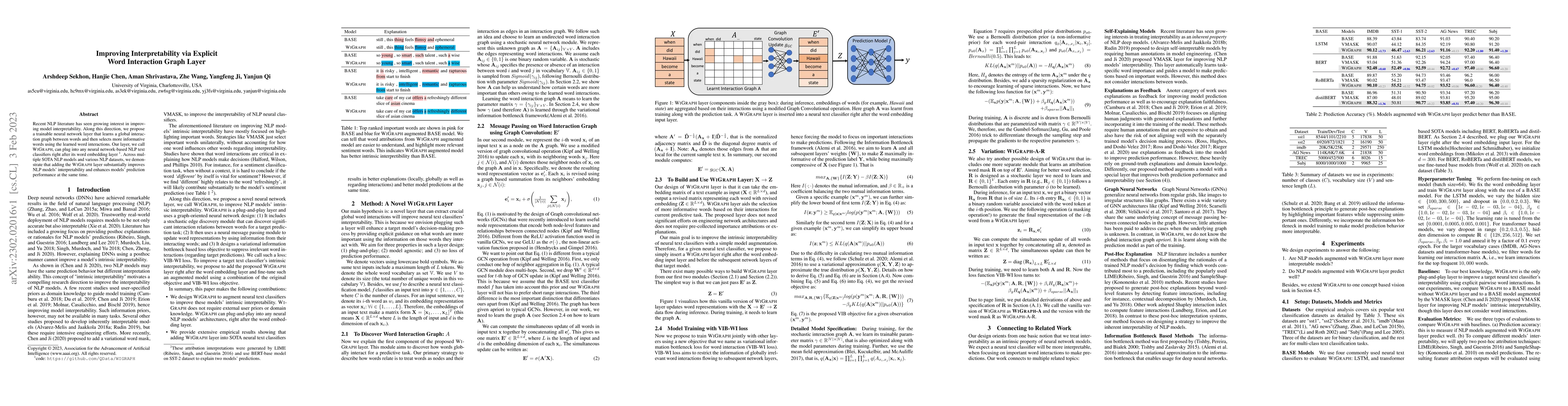 Thumbnail for Improving Interpretability via Explicit Word Interaction Graph Layer