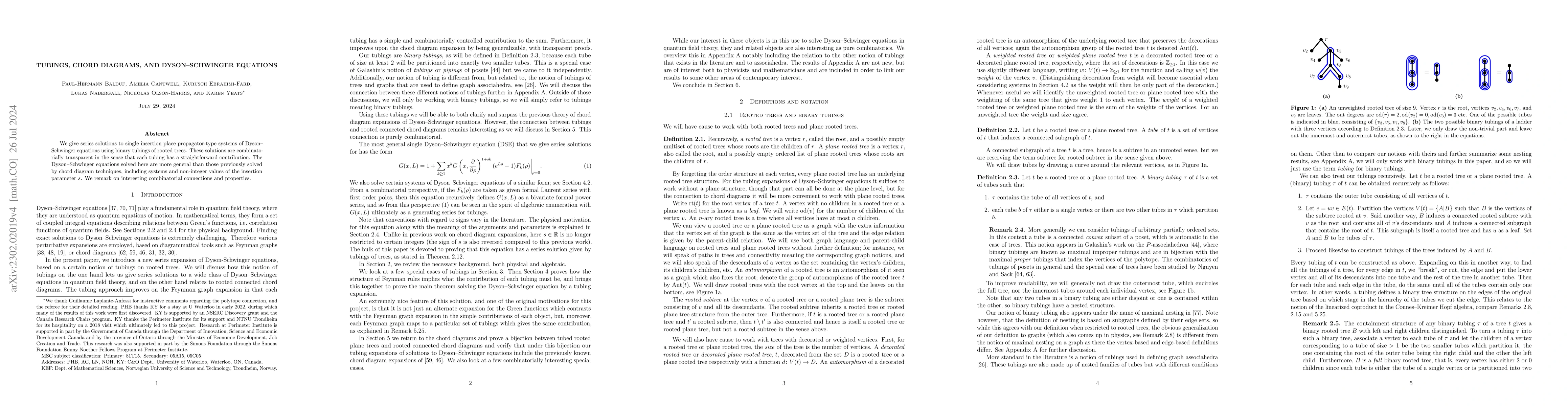 Thumbnail for Tubings, chord diagrams, and Dyson--Schwinger equations