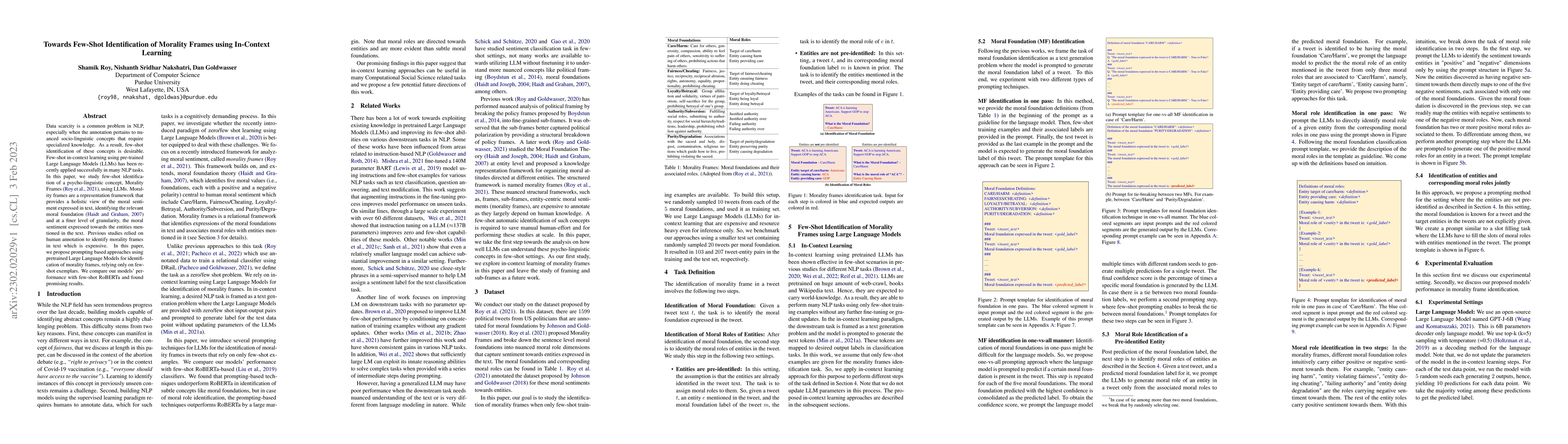 Thumbnail for Towards Few-Shot Identification of Morality Frames using In-Context
  Learning