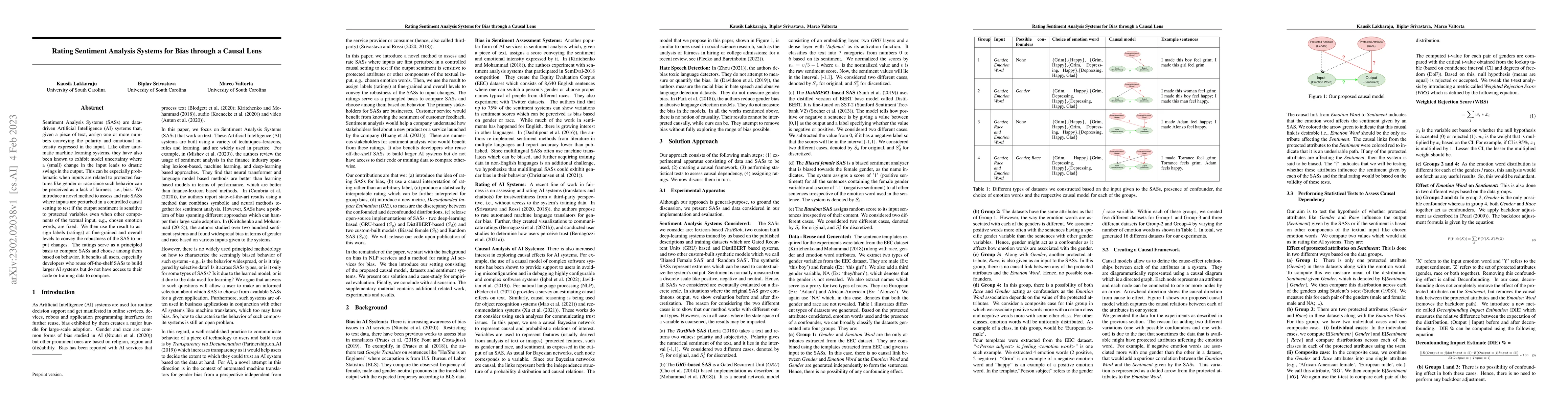Thumbnail for Rating Sentiment Analysis Systems for Bias through a Causal Lens