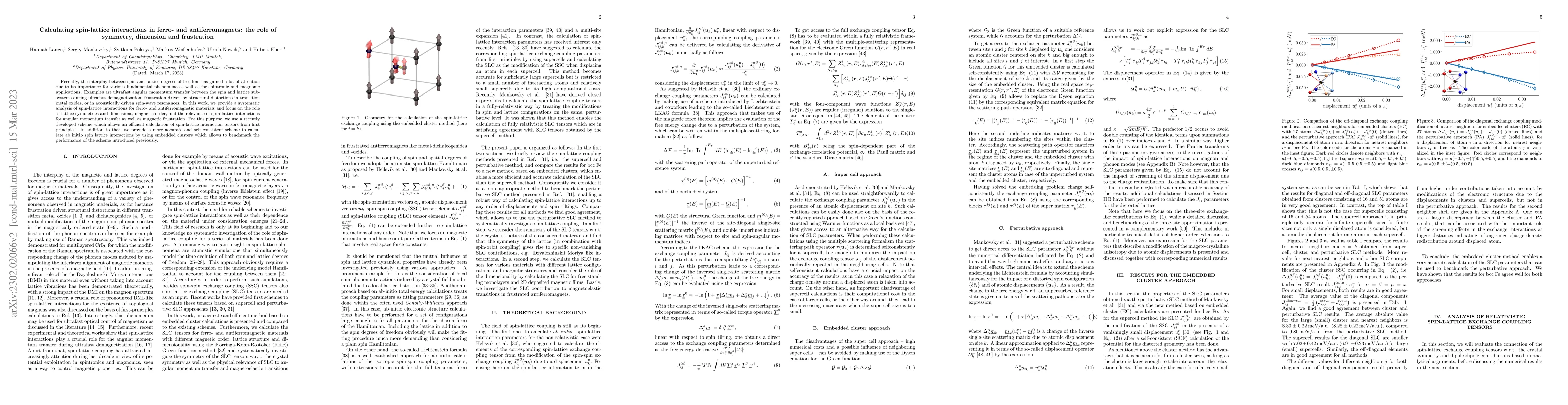 Thumbnail for Calculating spin-lattice interactions in ferro- and antiferromagnets:
  the role of symmetry, dimension and frustration