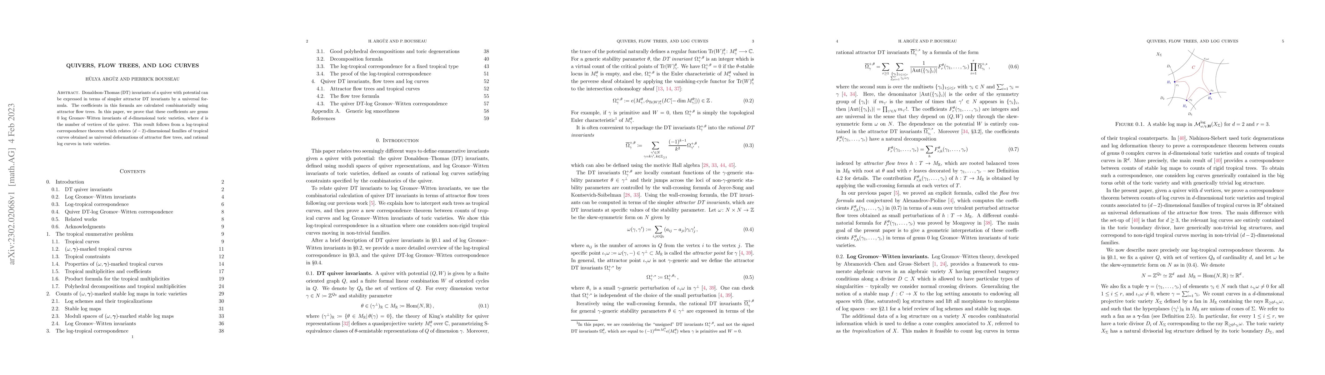 Thumbnail for Quivers, Flow Trees, and Log Curves