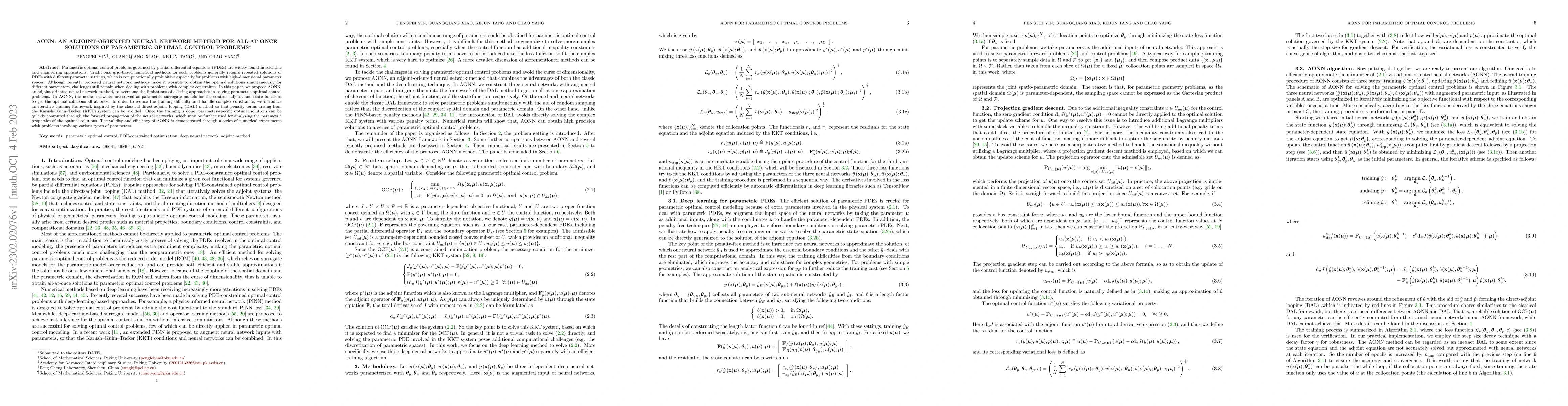 Thumbnail for AONN: An adjoint-oriented neural network method for all-at-once
  solutions of parametric optimal control problems