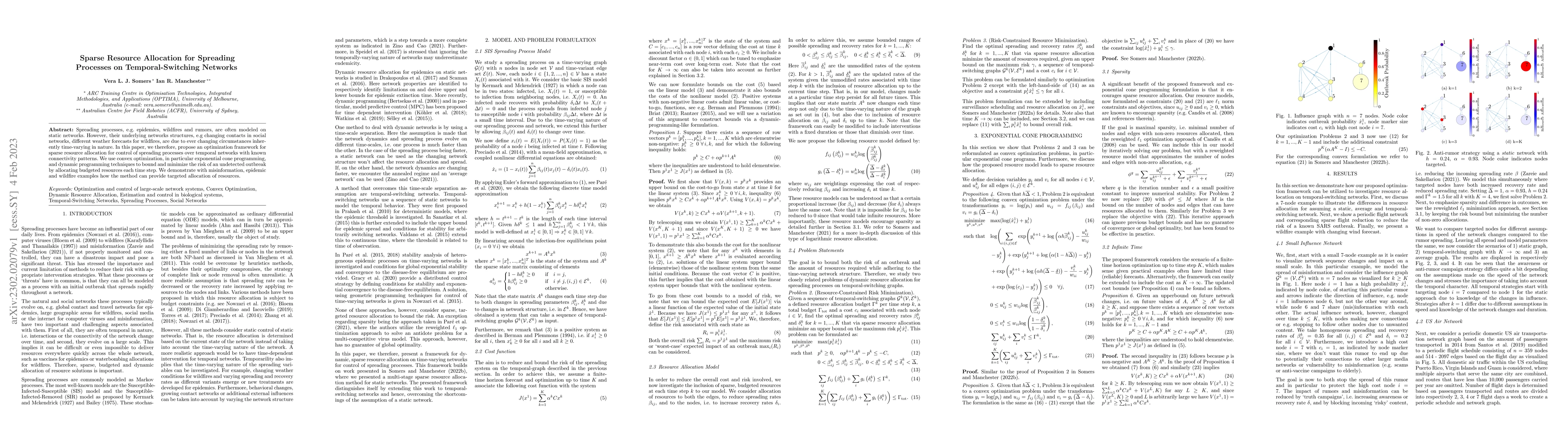 Thumbnail for Sparse Resource Allocation for Spreading Processes on Temporal-Switching
  Networks