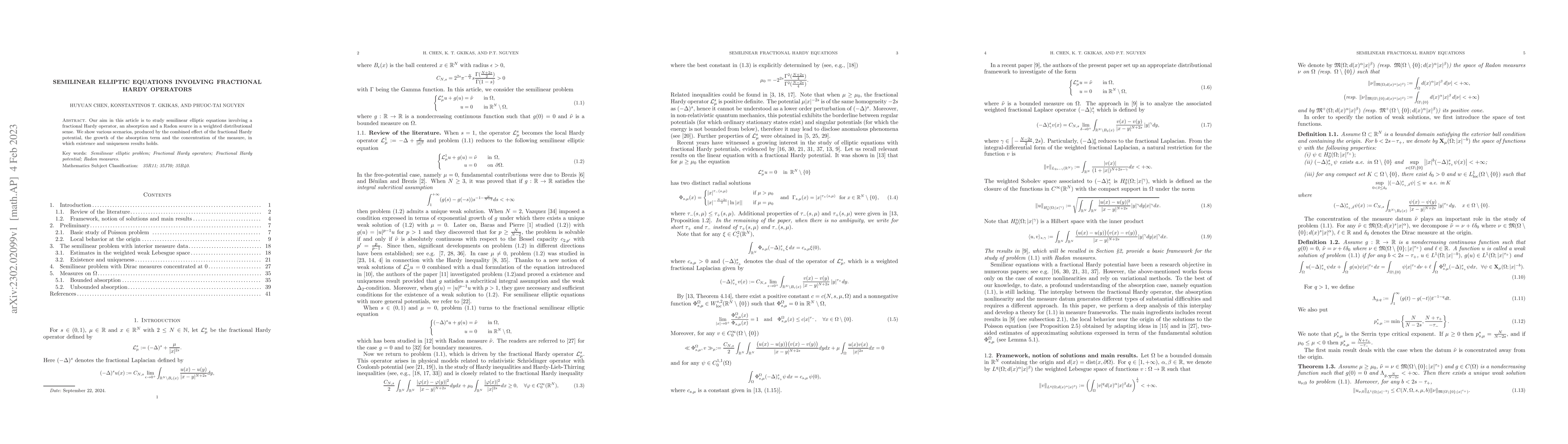 Thumbnail for Semilinear elliptic equations involving fractional Hardy operators