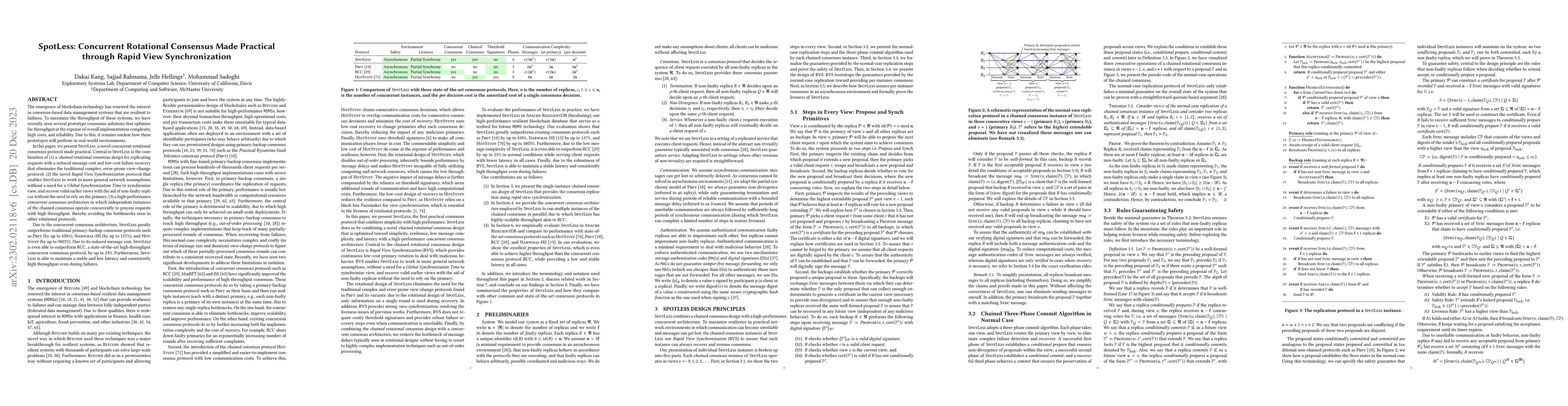 Thumbnail for SpotLess: Concurrent Rotational Consensus Made Practical through Rapid
  View Synchronization