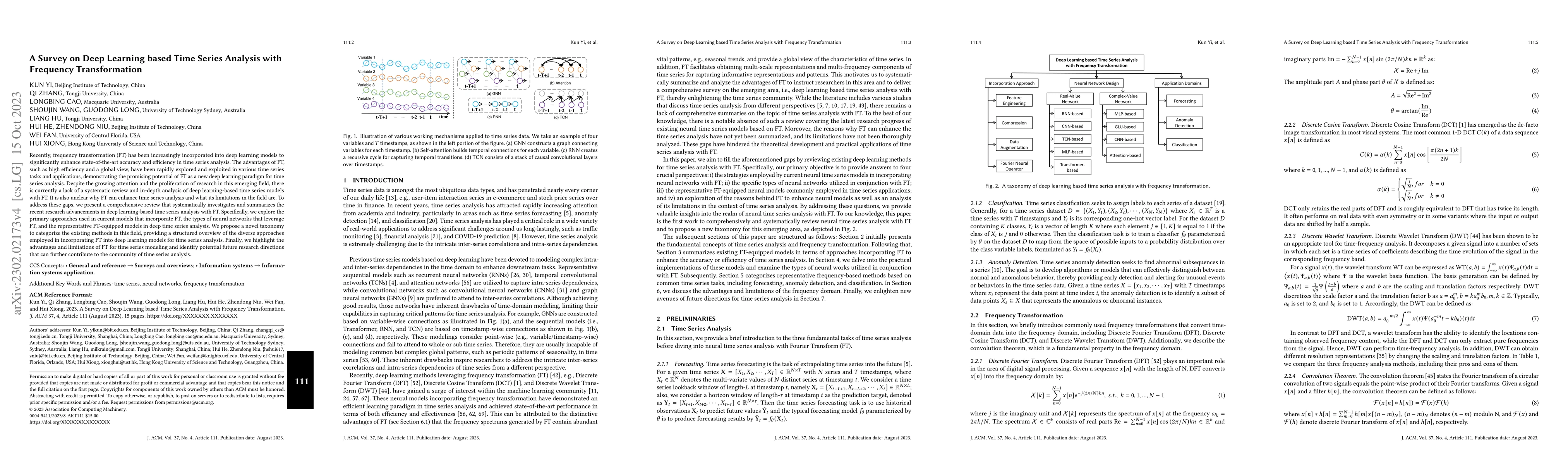 Thumbnail for A Survey on Deep Learning based Time Series Analysis with Frequency
  Transformation
