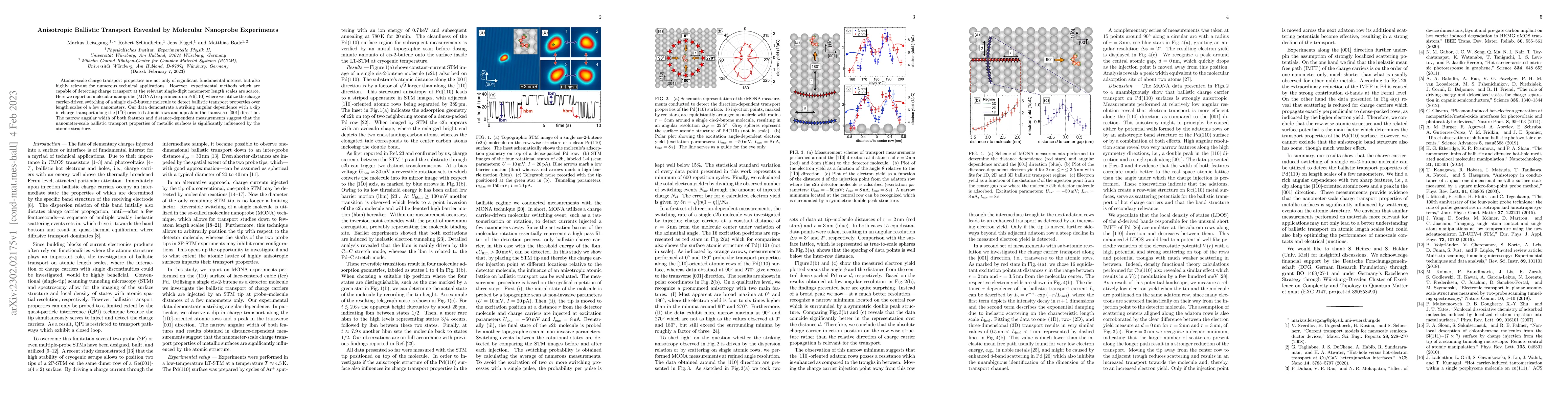 Thumbnail for Anisotropic Ballistic Transport Revealed by Molecular Nanoprobe
  Experiments