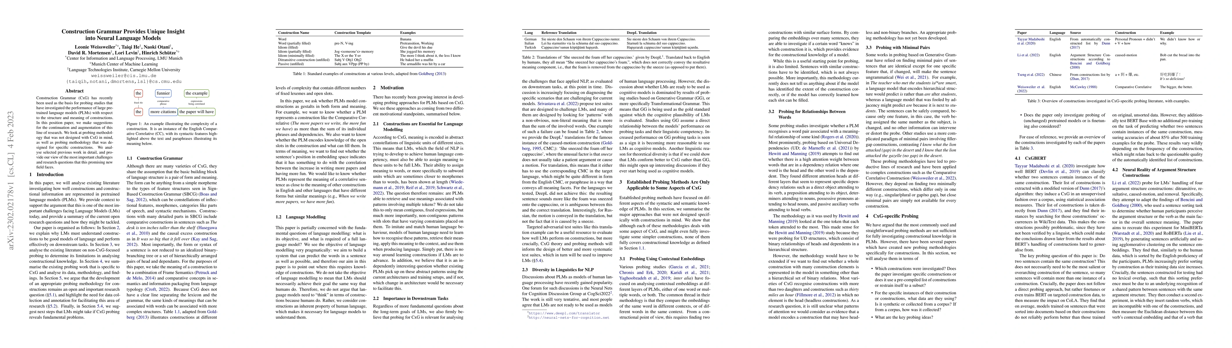 Thumbnail for Construction Grammar Provides Unique Insight into Neural Language Models