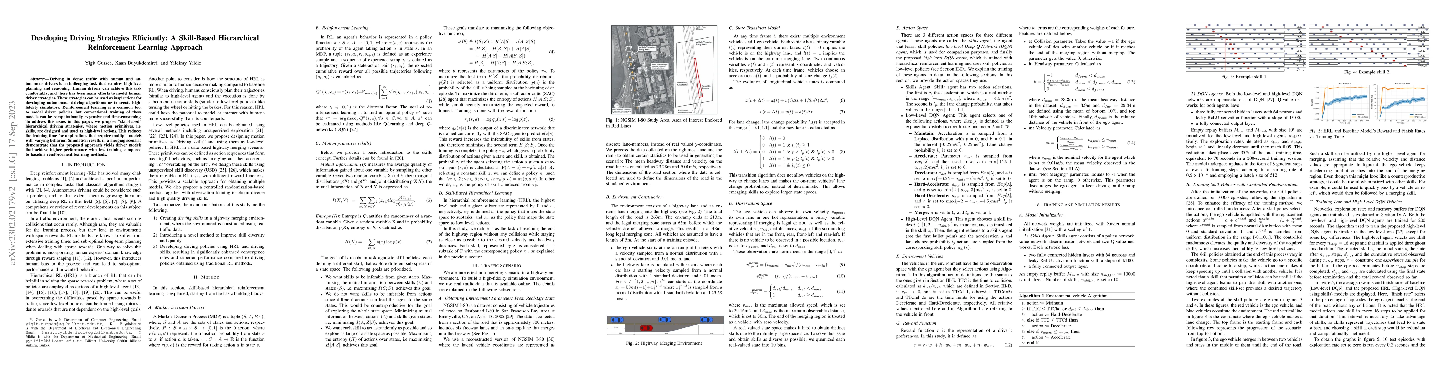 Thumbnail for Developing Driving Strategies Efficiently: A Skill-Based Hierarchical
  Reinforcement Learning Approach