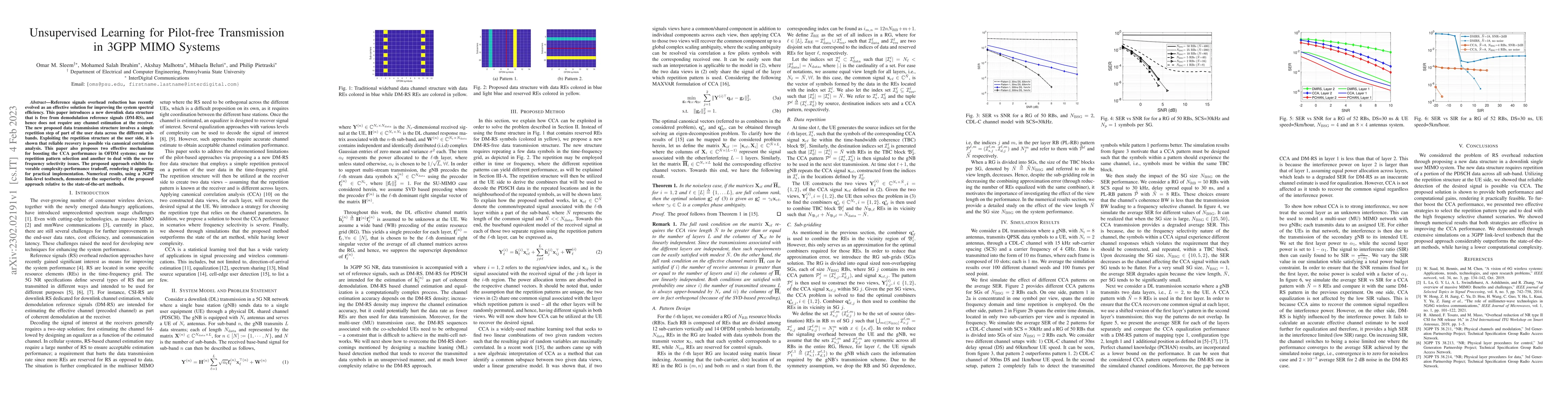 Thumbnail for Unsupervised Learning for Pilot-free Transmission in 3GPP MIMO Systems