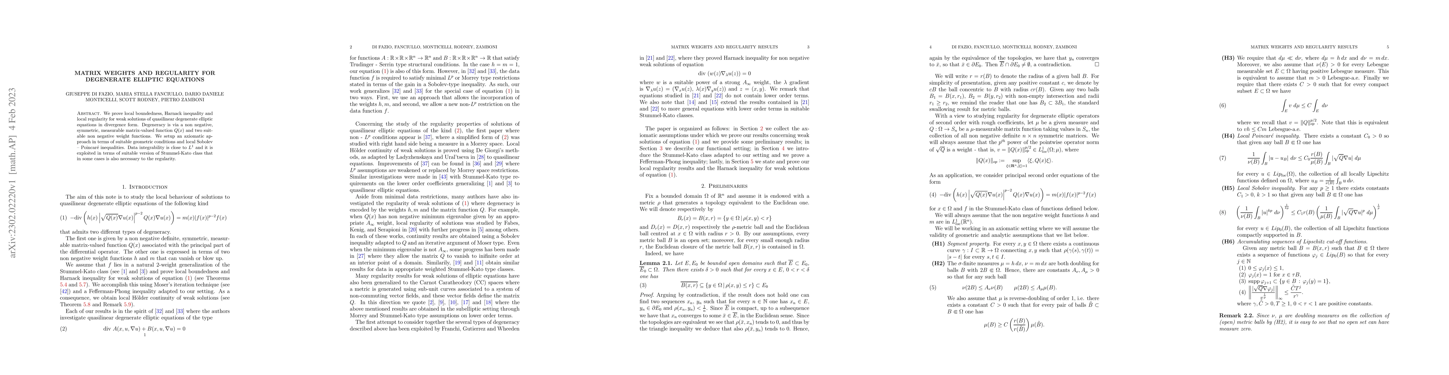 Thumbnail for Matrix Weights and Regularity for Degenerate Elliptic Equations