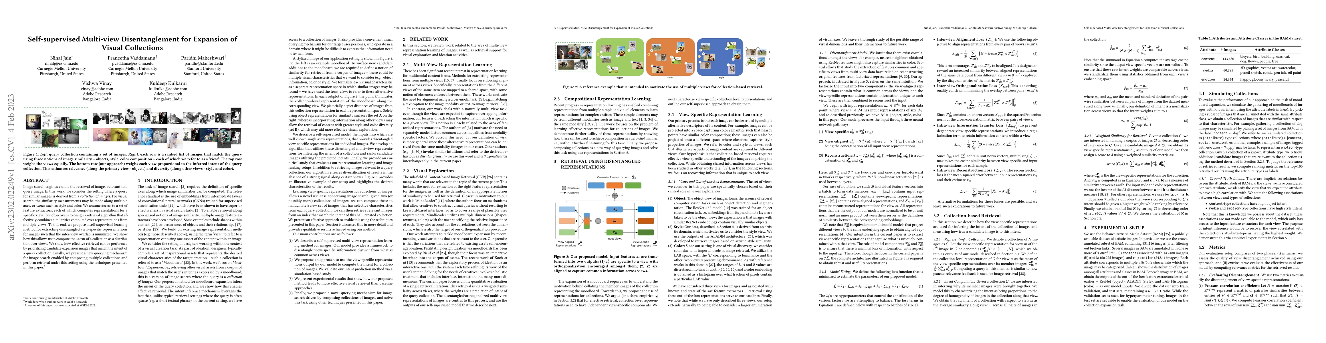 Thumbnail for Self-supervised Multi-view Disentanglement for Expansion of Visual
  Collections