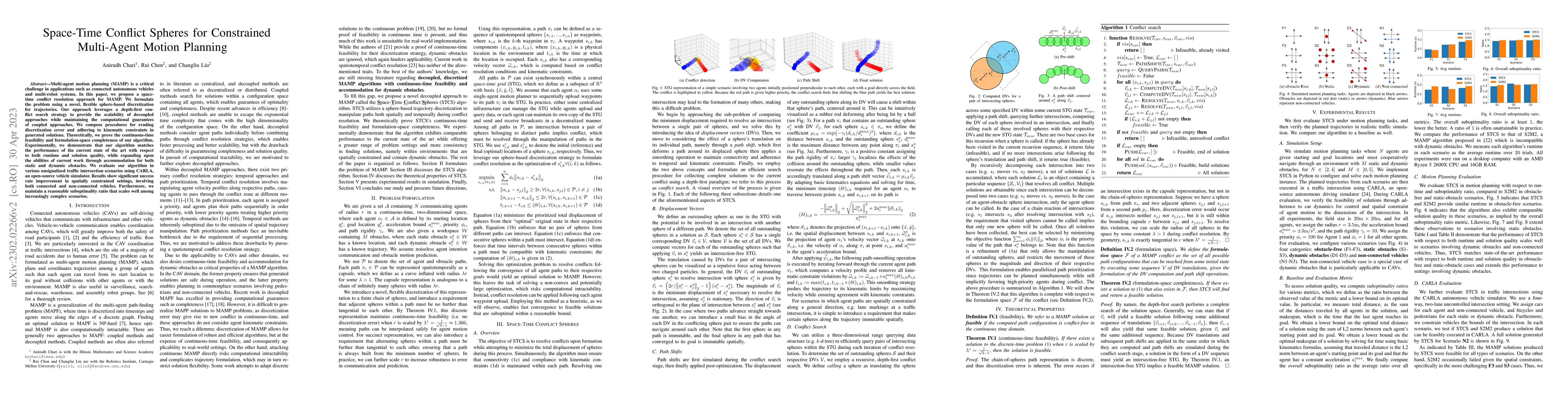 Thumbnail for Space-Time Conflict Spheres for Constrained Multi-Agent Motion Planning