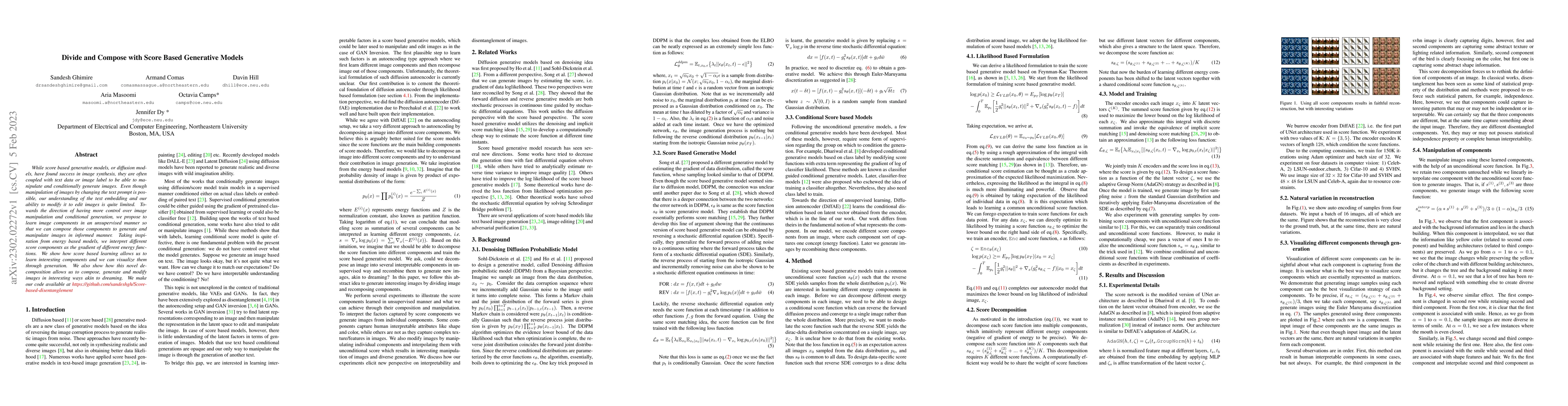 Thumbnail for Divide and Compose with Score Based Generative Models