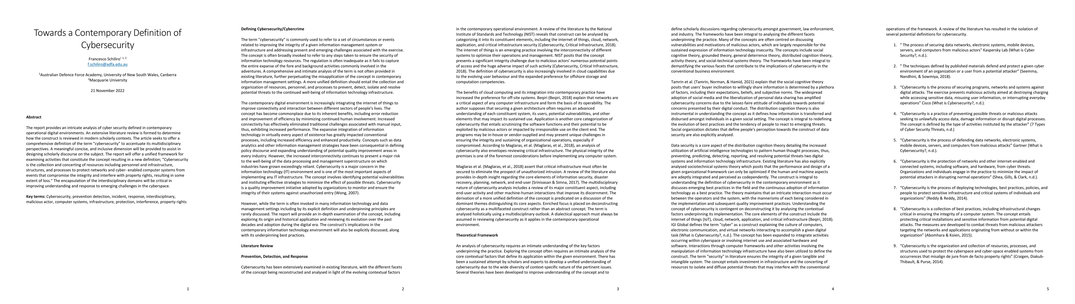 Thumbnail for Towards a Contemporary Definition of Cybersecurity