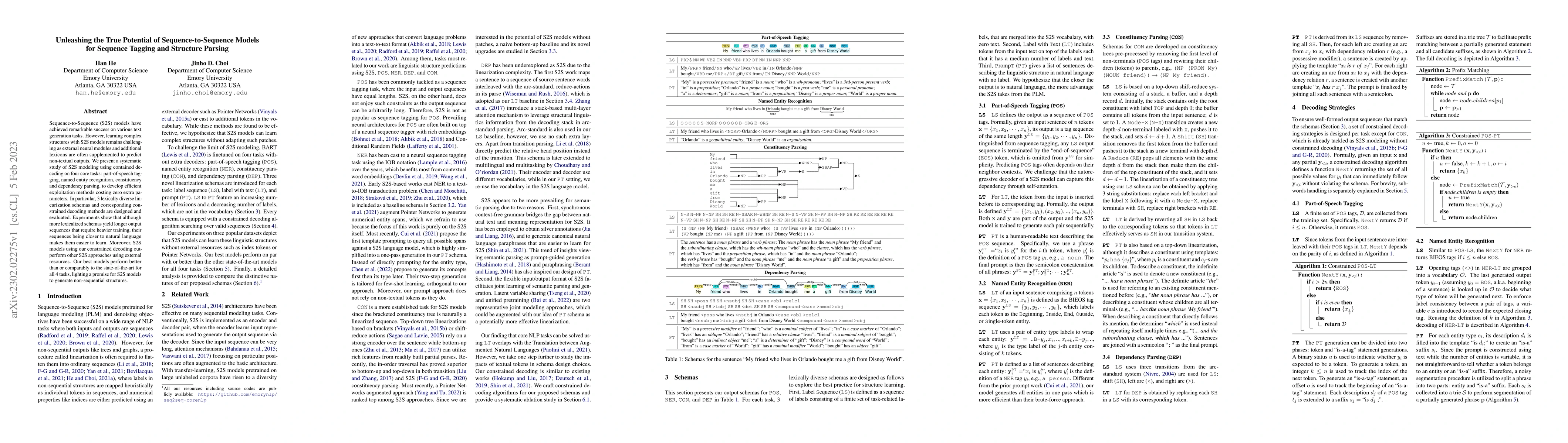 Thumbnail for Unleashing the True Potential of Sequence-to-Sequence Models for
  Sequence Tagging and Structure Parsing