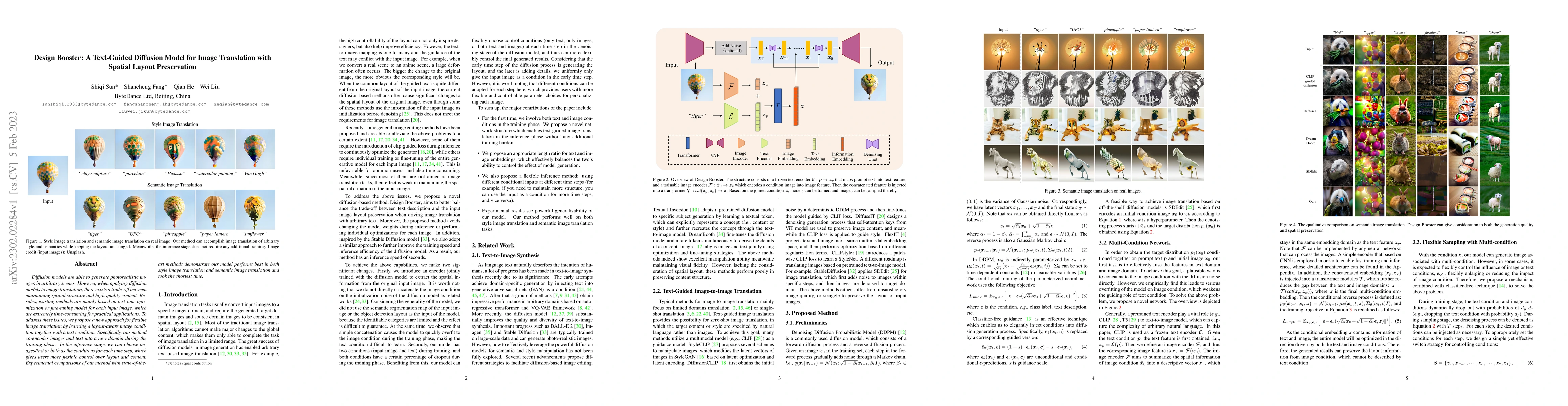 Thumbnail for Design Booster: A Text-Guided Diffusion Model for Image Translation with
  Spatial Layout Preservation