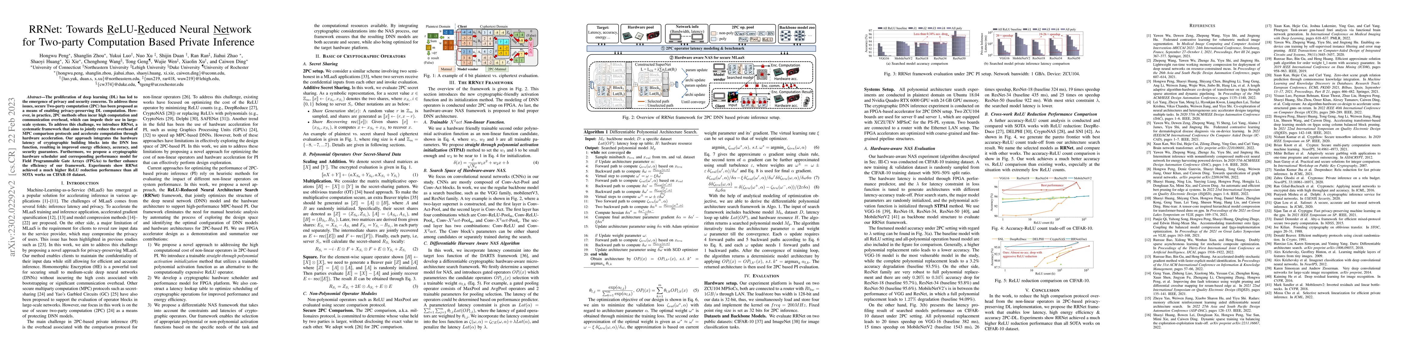 Thumbnail for RRNet: Towards ReLU-Reduced Neural Network for Two-party Computation
  Based Private Inference
