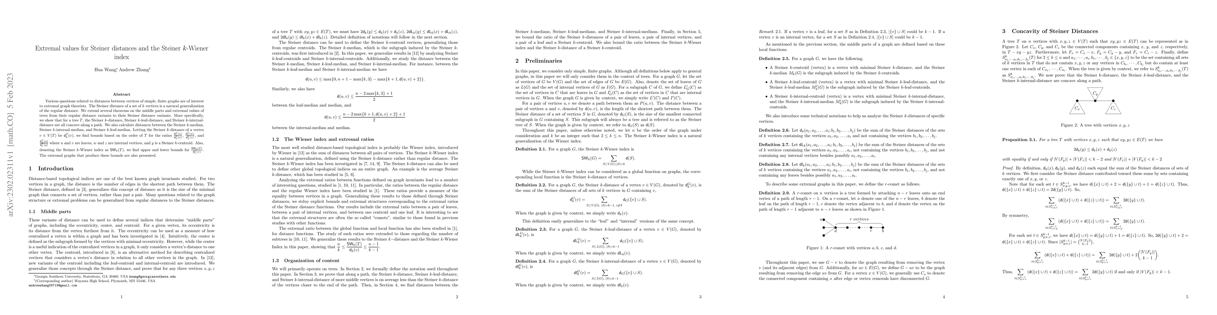 Thumbnail for Extremal values for Steiner distances and the Steiner $k$-Wiener index
