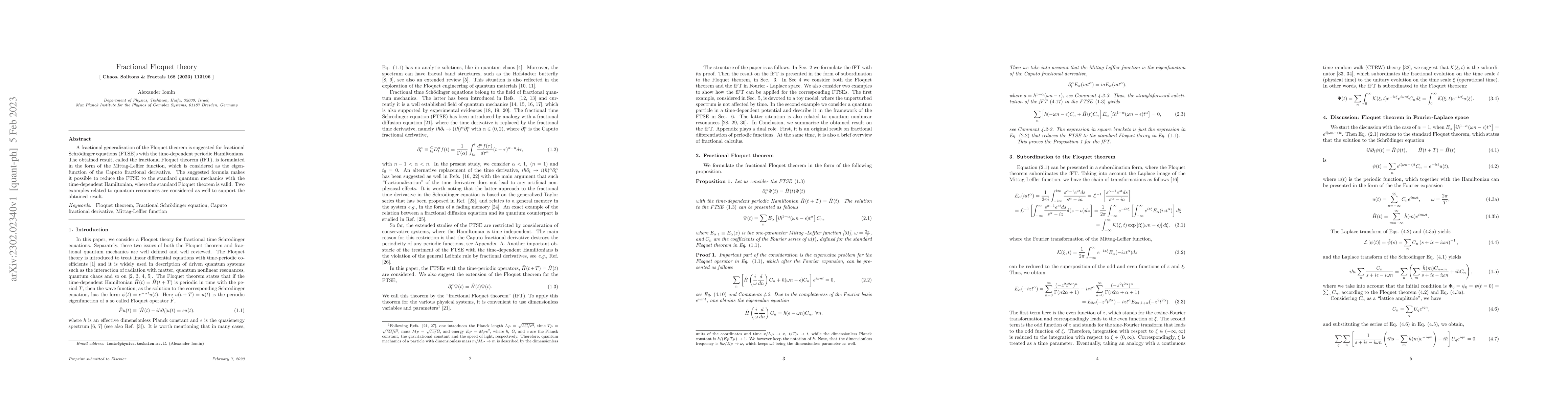 Thumbnail for Fractional Floquet theory