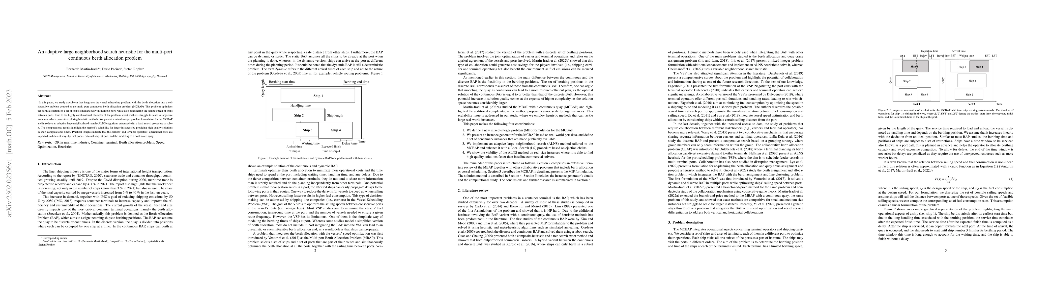 Thumbnail for An adaptive large neighborhood search heuristic for the multi-port
  continuous berth allocation problem