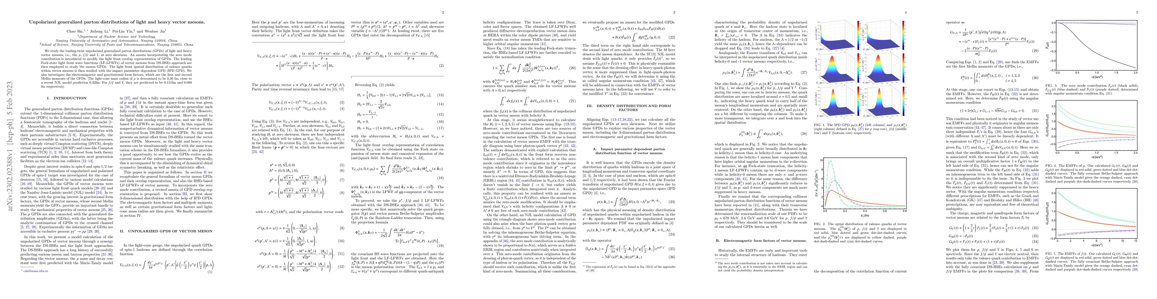 Thumbnail for Unpolarized generalized parton distributions of light and heavy vector
  mesons