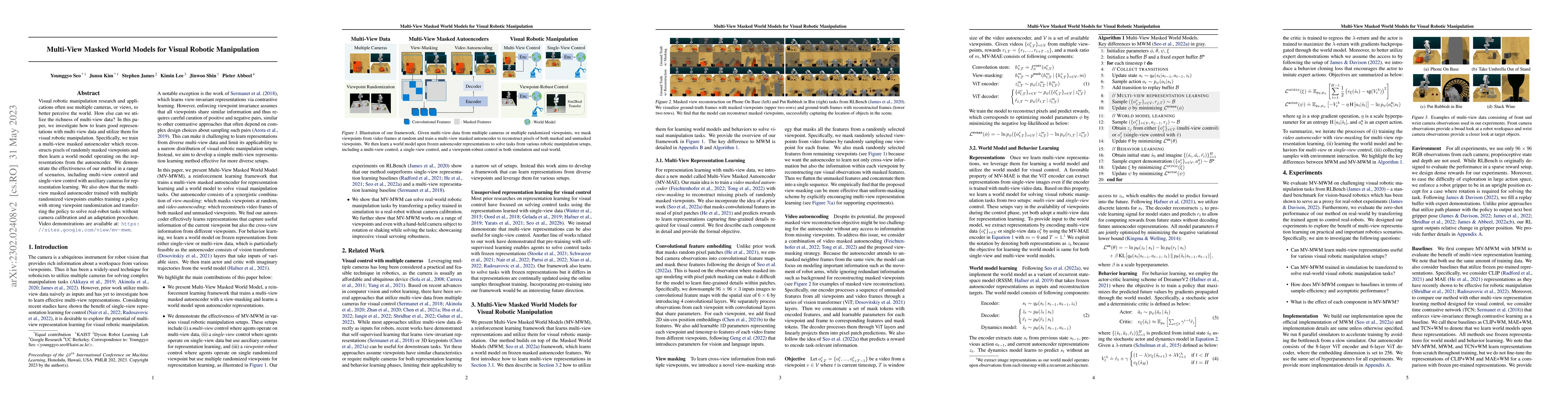 Thumbnail for Multi-View Masked World Models for Visual Robotic Manipulation