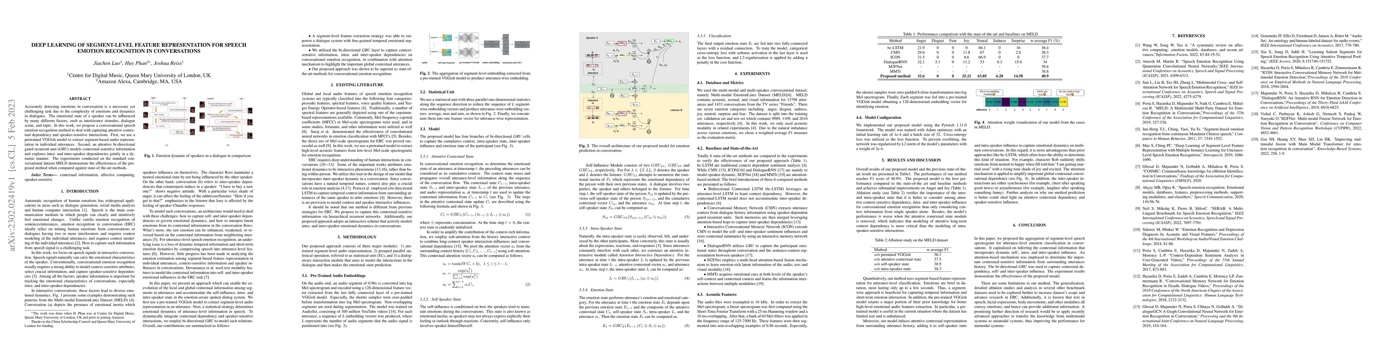 Thumbnail for deep learning of segment-level feature representation for speech emotion
  recognition in conversations