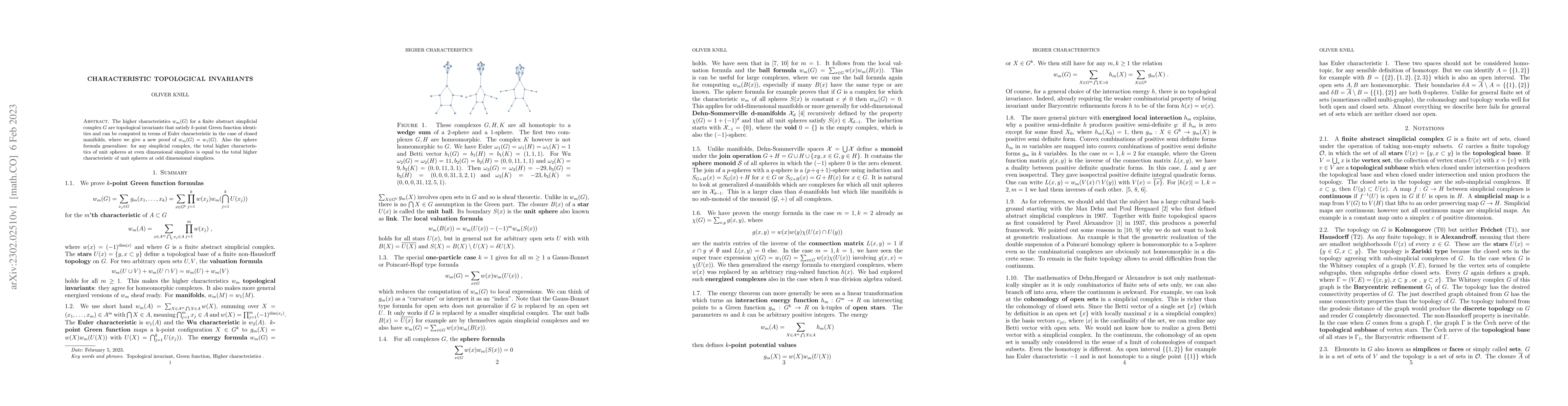 Thumbnail for Characteristic Topological Invariants